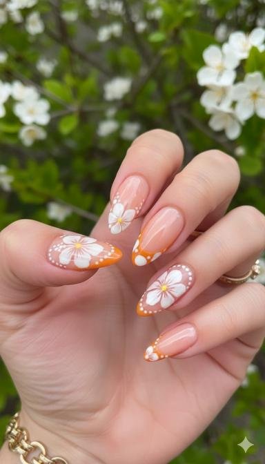 25+ Orange Spring Nail Art Ideas