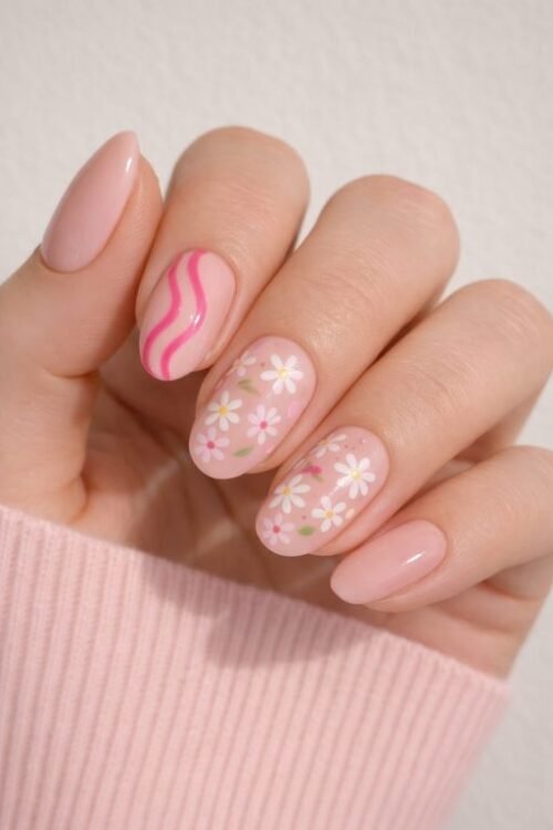 30+ Cute Pink Spring Nail Design Ideas