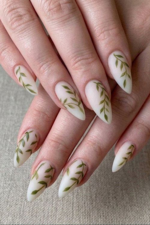 30 Stiletto Spring Nail Design Ideas